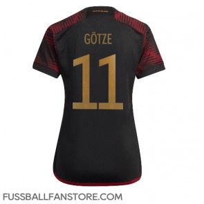 Deutschland Mario Gotze #11 Replik Auswärtstrikot Damen WM 2022 Kurzarm